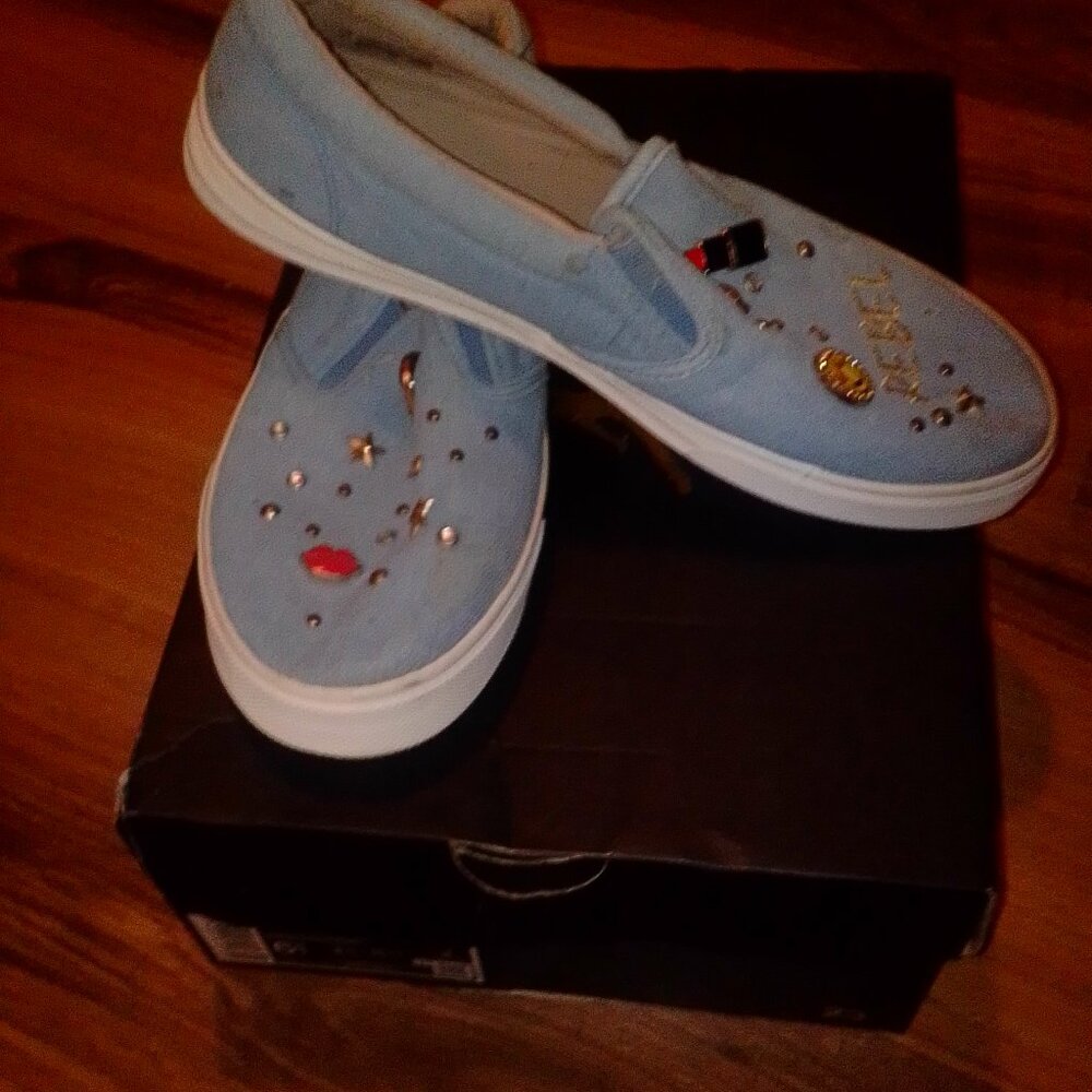 Women's Denim Rhinestone Cañvas Shoes